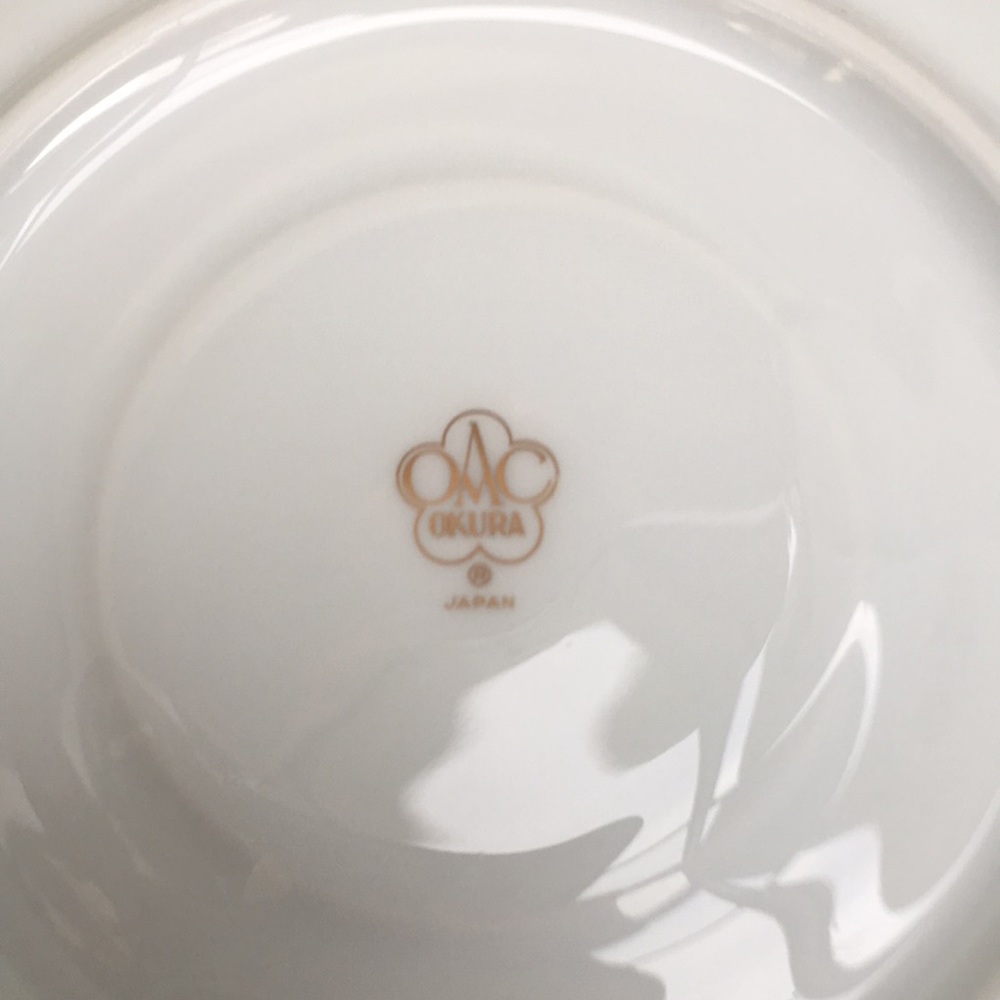 Okura China Fine Porcelain Art Blue Rose Cup Set - Picture 8 of 14